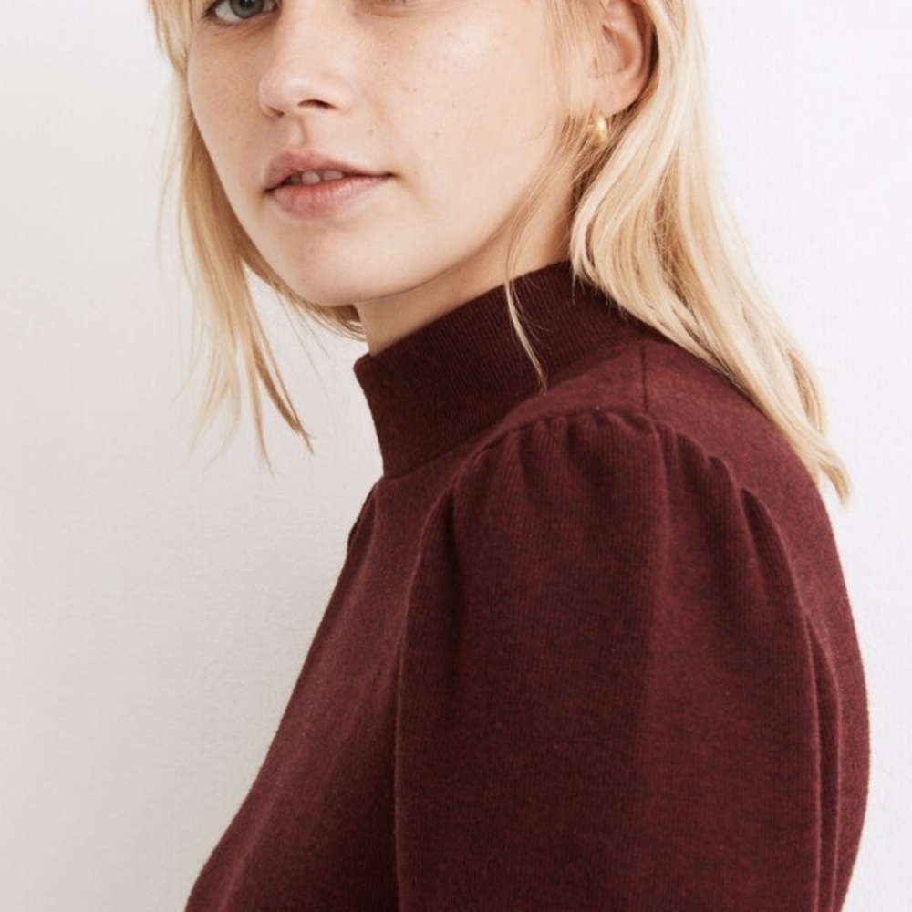 Madewell Women's (Re)Source Plush Sleeve Top Size Medium - Picture 8 of 9